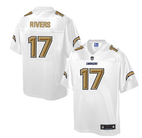 Men's Game Philip Rivers Nike Jersey White - #17 Pro Line Fashion NFL Los Angeles Chargers